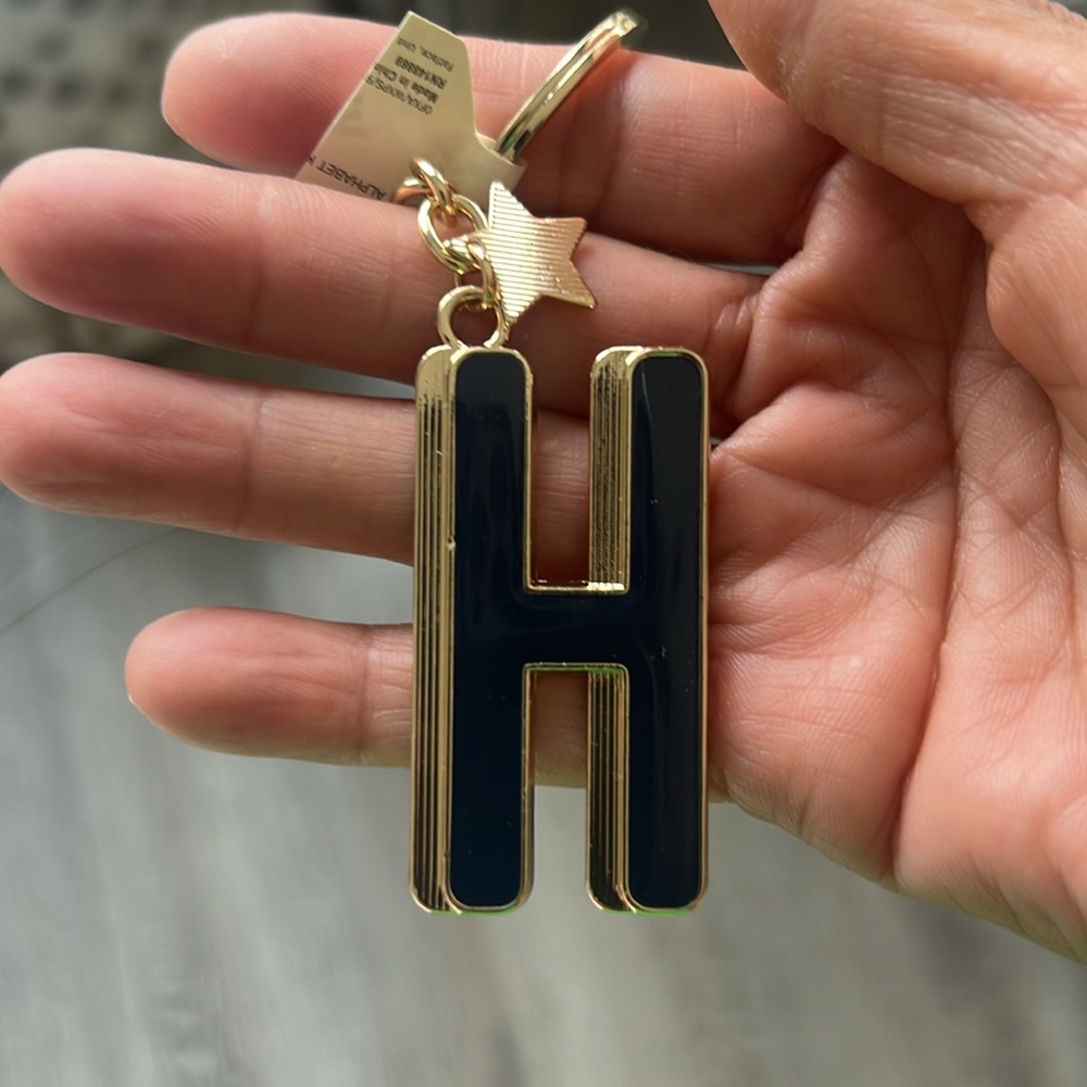 NWB Letter “H” Earrings and Keychain